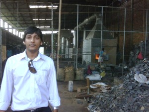 Rishi at his lead smelting factory